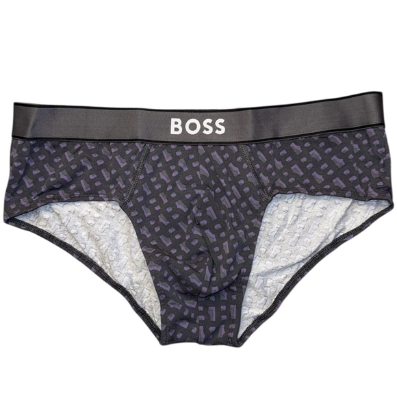 Hugo Boss Other - Men's Hugo Boss Gray and Purple Cotton Briefs Men's‎ Size Medium New